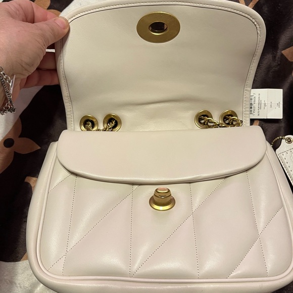 Coach NWT Chalk Quilted Madison Pillow Shoulder Bag - Picture 7 of 16